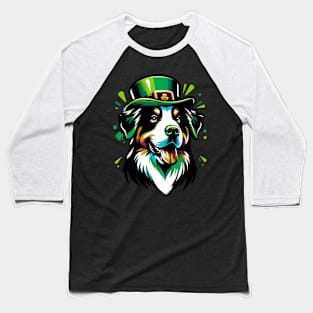 Entlebucher Mountain Dog in Saint Patrick's Day Festive Spirit Baseball T-Shirt